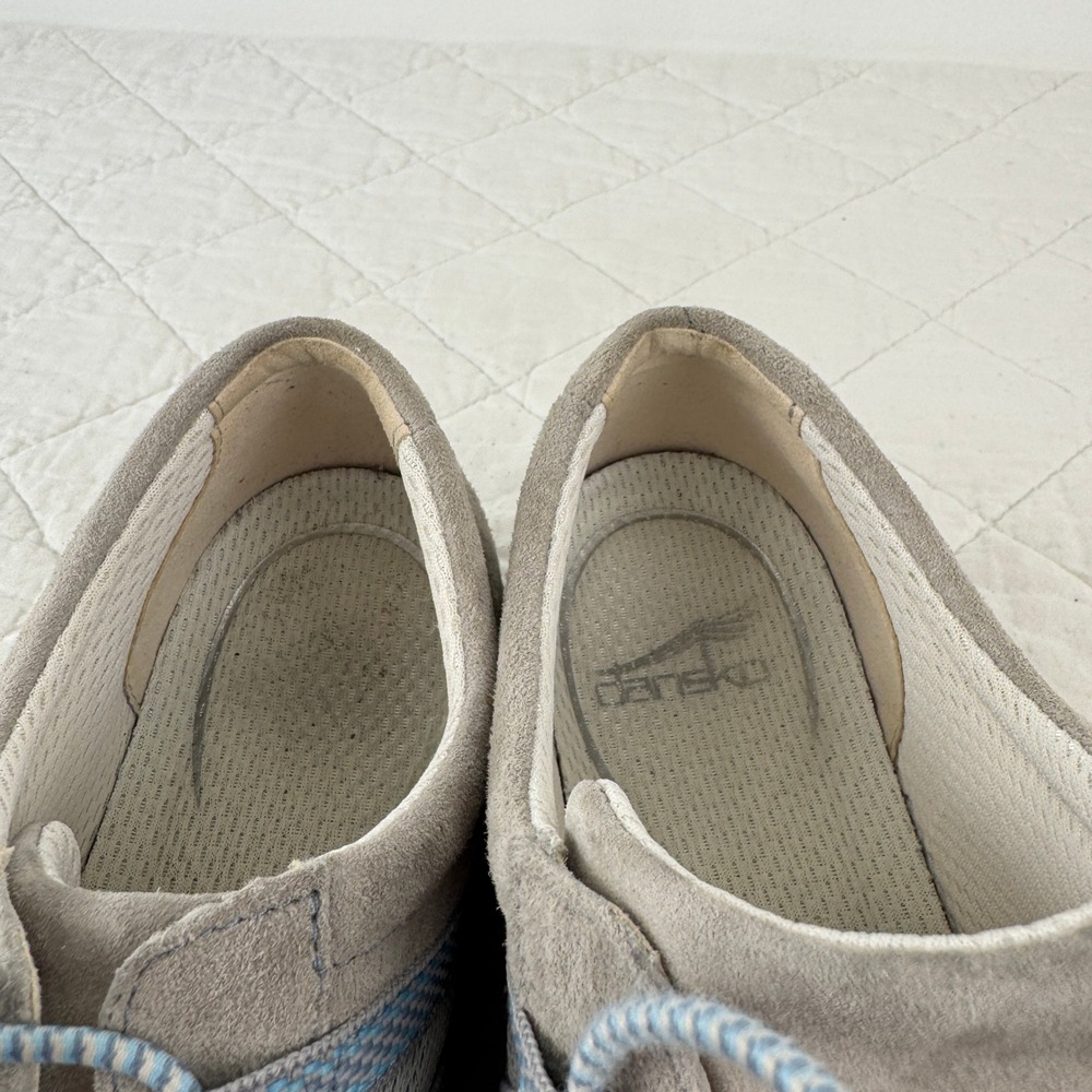Dansko Harmony Fashion Sneaker Women‎ Size 40  9.5-10 Taupe Blue Lace Up Comfort - Picture 10 of 10